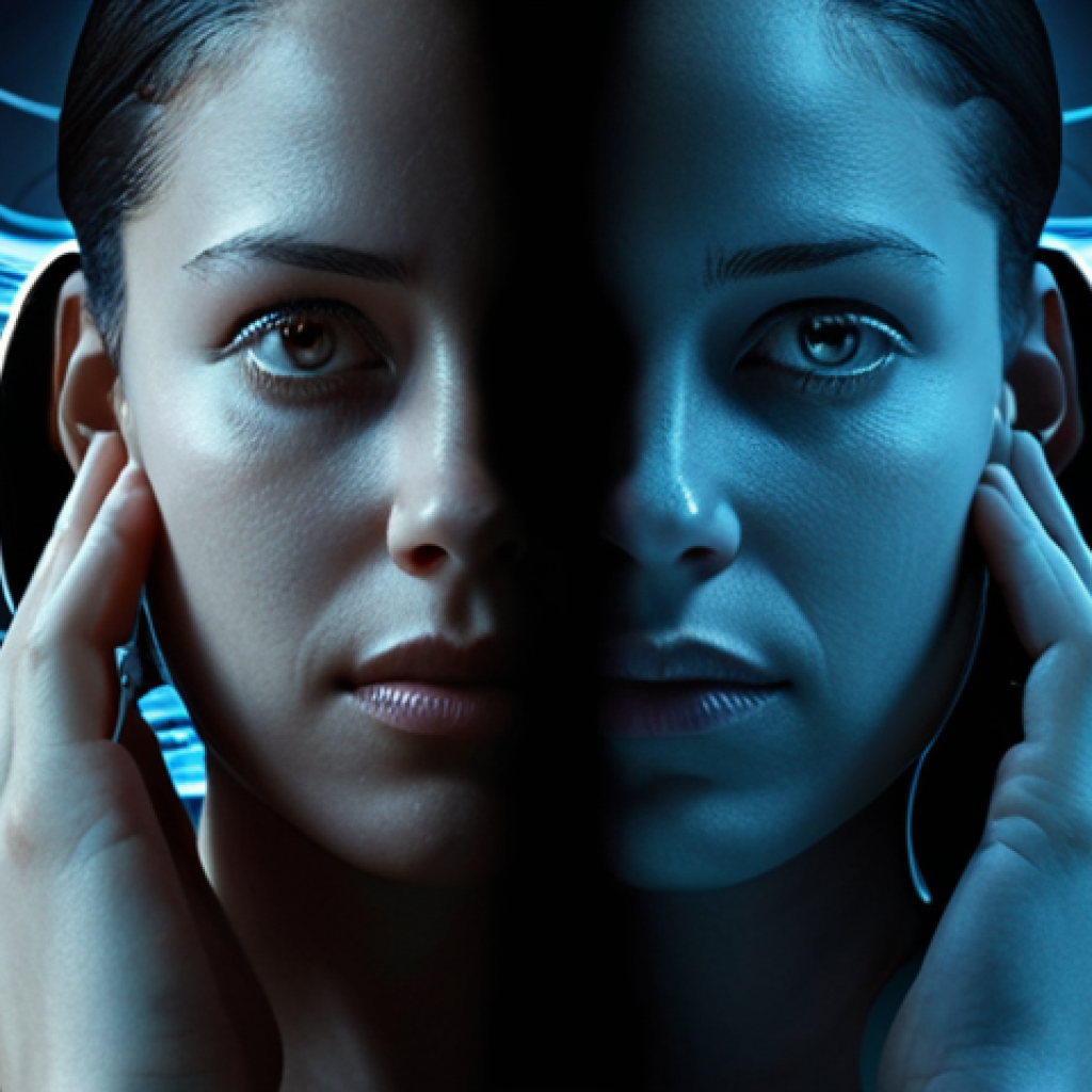 **Prompt:** A person with a thoughtful, slightly concerned expression, holding their hand to their ear as if listening intently. Two distinct, glowing sound waves intertwine before them: one appears fluid and organically imperfect, representing a human voice, while the other is precisely symmetrical and almost too perfect, representing an AI-generated voice. The waves subtly blur where they meet, symbolizing the confusion between true and fake. The background is dark and futuristic, with faint digital lines and circuits, evoking both advanced technology and a sense of unease regarding authenticity. High resolution, intricate details, moody lighting, digital art.